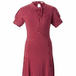 LINDY BOP Dress XL Amie Red Polka Dot Retro 40s